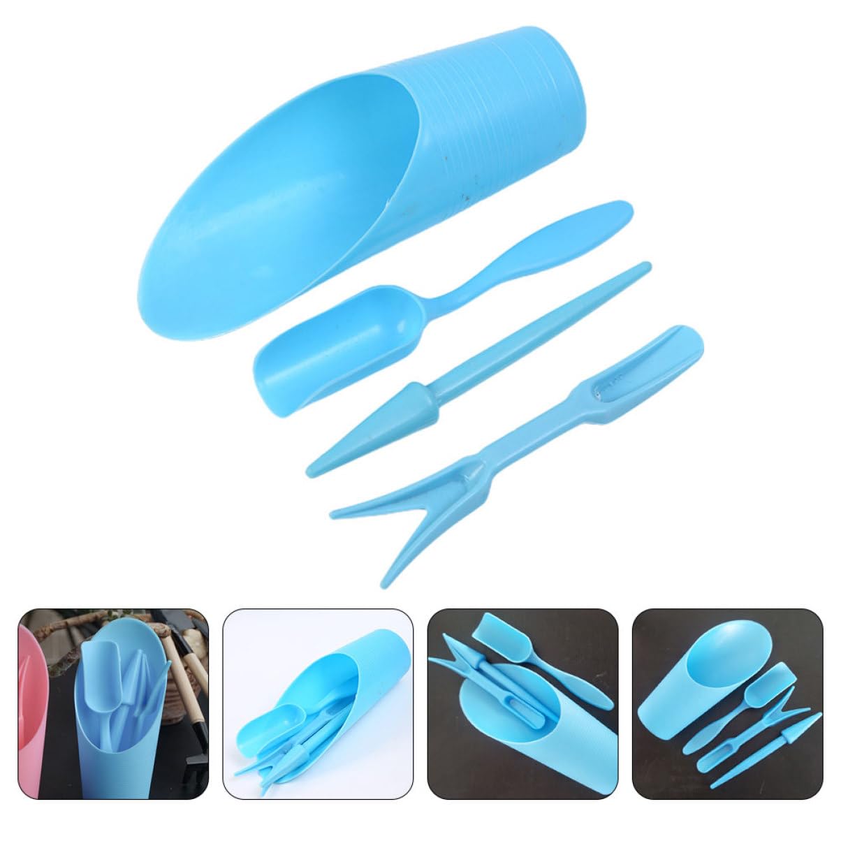 Gardening Tools Equipment - 4 sztuk/zestaw, plastikowe trwałe wiadro łopata