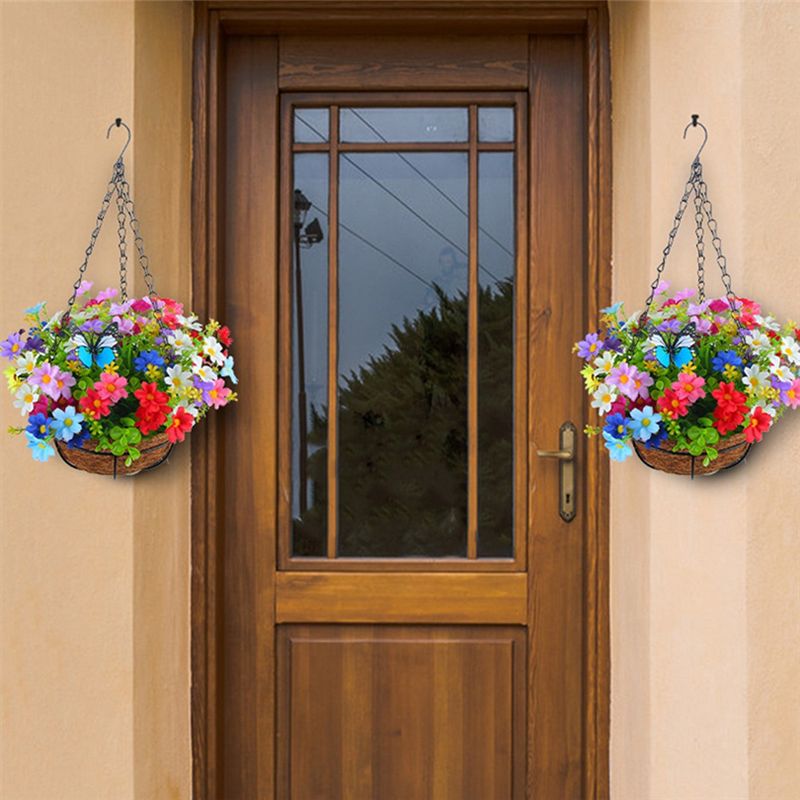 Sztuczne wiszące kwiaty w kosz – Gardening Tools Yellow recenzja i cena